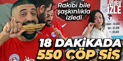 Avustralyalı turist 18 dakikada 550 çöp şiş yedi