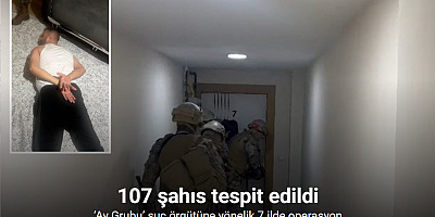 ’Ay Grubu’ suç örgütüne yönelik 7 ilde operasyon: 107 şahıs tespit edildi