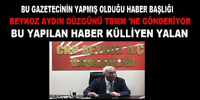 Aydın Düzgün Açıklama Getirdi Gazetecinin Haberi Külliyen Yalan