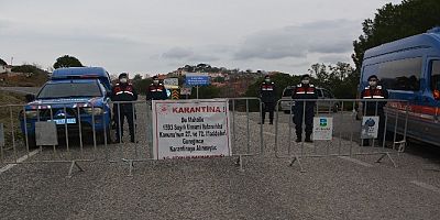 Ayvalık'ta Çamoba kırsal mahallesine Covid19 karantinası