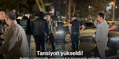Bağdat Caddesi’nde şampiyonluk kutlamasında gerginlik