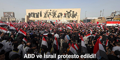 Bağdat'ta binlerce kişi İran'a destek için sokakları doldurdu