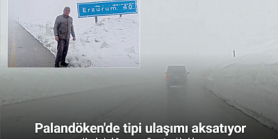 Bahar geldi ama kar ve tipi gitmedi: Palandöken’de tipi ulaşımı aksatıyor