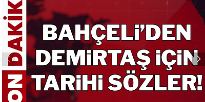 Bahçeli'den Demirtaş için tarihi sözler!