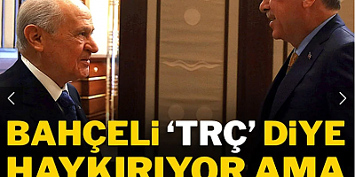 Bahçeli TRÇ diye haykırıyor ama Erdoğan duymuyor