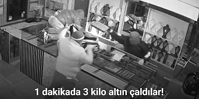 Bahçelievler’de kuyumcu soygunu: 1 dakikada 3 kilo altını çaldılar