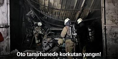 Bahçelievler’de oto tamirhanede korkutan yangın: Çok sayıda araç kullanılamaz hale geldi