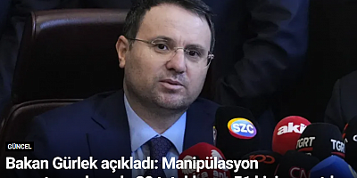 Bakan Gürlek açıkladı: Manipülasyon soruşturmalarında 20 tutuklama, 51 kişiye yurtdışı yasağı