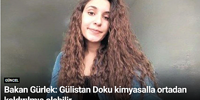 Bakan Gürlek: Gülistan Doku kimyasalla ortadan kaldırılmış olabilir