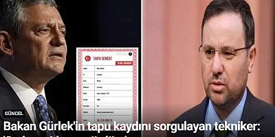 Bakan Gürlek'in tapu kaydını sorgulayan tekniker: 'Sadece 4 kayıt gördüm'