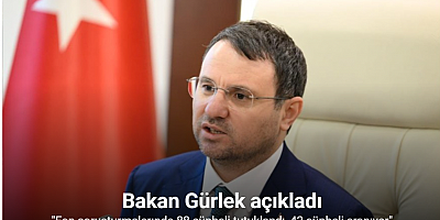 Bakan Gürlek: 