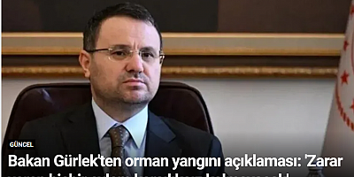 Bakan Gürlek'ten orman yangını açıklaması: 'Zarar veren hiçbir eylem karşılıksız kalmayacak'