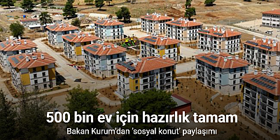 Bakan Kurum’dan ’sosyal konut’ paylaşımı