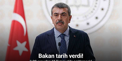 Bakan tarih verdi: 