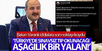 Bakan Varank: 'Katarlı öğrencilerin Türkiye'de sınavsız tıp okuyacağı aşağılık bir yalan'