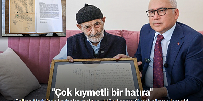 Balkan Harbi’nde kaybolan mektup, 113 yıl sonra Sivaslı aileye ulaştırıldı