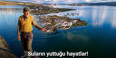 Baraj suları taştı, evler gölün ortasında kaldı