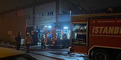 Başakşehir'de bir metal fabrikasının bahçesinde yangın çıktı