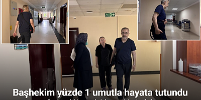 Başhekim yüzde 1 umutla hayata tutundu: Çantasındaki yapay kalple mesaisine başladı