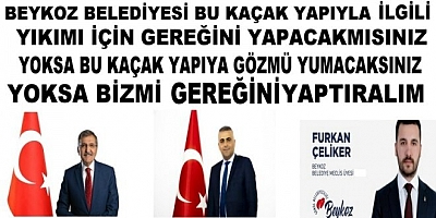 Başkan Murat Aydın Furkan Çeliker'in Kaçak Yapmış Olduğu Evin Yıkımını Ne Zaman Gerçekleştireceksin Yoksa Biz mi Devreye Girelim