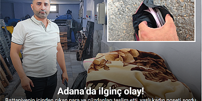 Battaniyenin içinden çıkan para ve cüzdanları teslim etti, yaşlı kadın poşeti sordu
