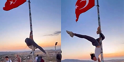 Bayrak direğine saygısızlık tepkilere neden oldu