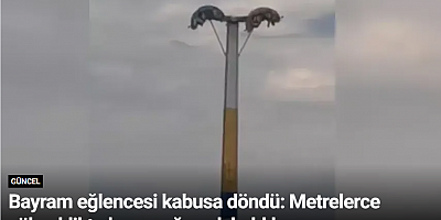 Bayram eğlencesi kabusa döndü: Metrelerce yükseklikte baş aşağı asılı kaldılar