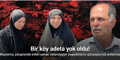 Bayramiç yangınında evleri yanan vatandaşlar yaşadıklarını gözyaşlarıyla anlattılar