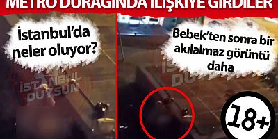 Bebek’ten sonra bir akılalmaz görüntü daha! Metro durağında ilişkiye girdiler