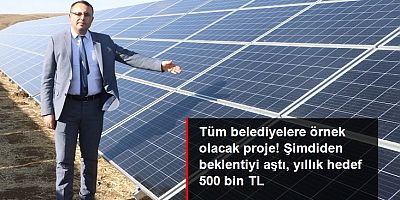 Belediye güneşi paraya çevirdi, yıllık gelir hedefi 500 bin TL