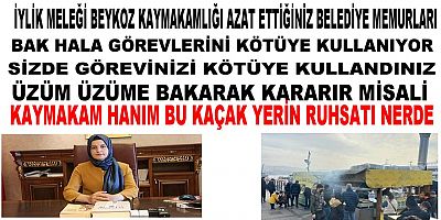 Ben Beykoz İlçesinin  Mülkü Amiriyim Mülkiye Müfettişinin Teftiş Raporunu Tanımıyorum