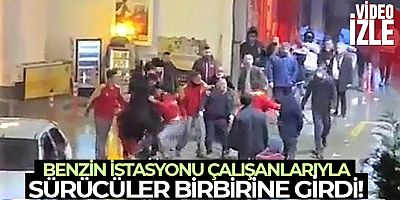 Benzin istasyonu çalışanlarıyla sürücüler arasında kavga çıktı