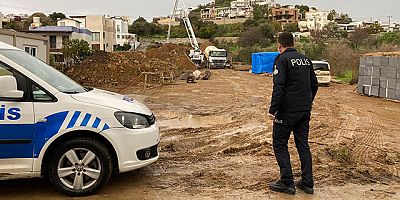 Beton mikserini takip eden polis ekibi, kaçak inşaata suçüstü yaptı