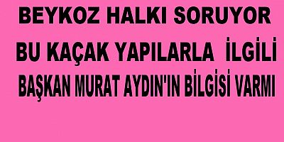 Beykoz belediye başkanımı yoksa zabıta müdürümü kaçak yapı yapılmasına göz yumdu?