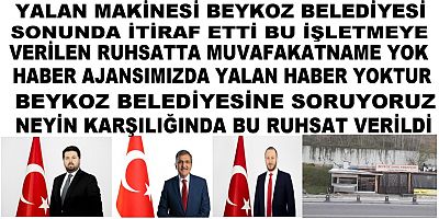 Beykoz Belediyesi Yine Yalan Söyledi Yalan Makinesi 