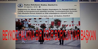 BEYKOZ BELEDİYESİNİN WEP SİTESİNDE SIKANDAL HABER YAZISI