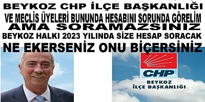  Beykoz  CHP  İlçe Başkanlığı Ve Meclis Üyeleri Hadi Bununda Hesabını Sorunda Görelim