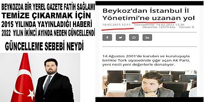 Beykoz’da Bir Gazete Fatih Sağlam’ın Geçmişinin Güncelledi