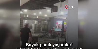 Beylikdüzü'nde AVM'nin yemek katının asma tavanı çöktü: 1 kişi yaralandı