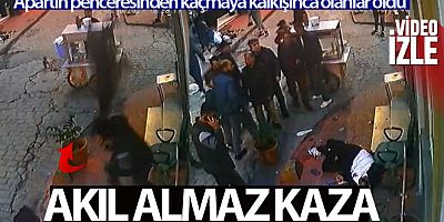 Beyoğlu'nda akıl almaz olay kamerada