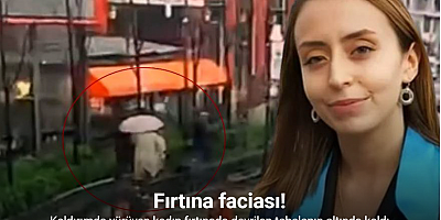 Beyoğlu’nda bir kadın fırtınada devrilen tabelanın altında kaldı