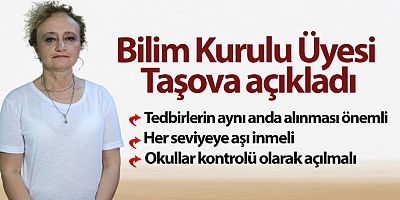 Bilim Kurulu Üyesi Taşova: 'Bütün tedbirlerin aynı anda alınması önemli'