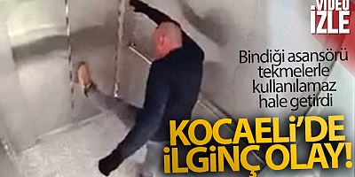 Bindiği asansörü tekmelerle kullanılamaz hale getirmişti, gözaltına alındı