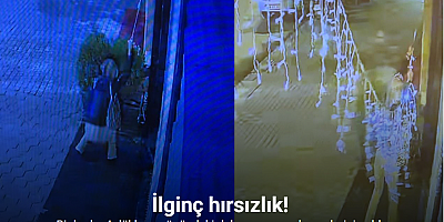 Bir kadın 4 dükkanın önündeki dekorasyon malzemelerini çaldı