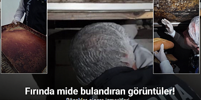 Böceklerin ve sigara izmaritlerinin yerlerde gezdiği fırında mide bulandıran görüntüler ortaya çıktı