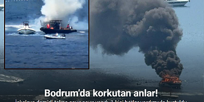 Bodrum’da tekne yangını