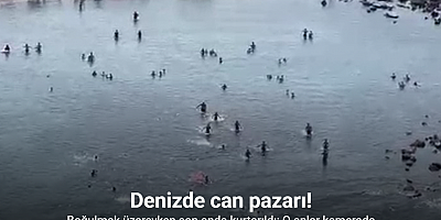 Boğulmak üzereyken son anda kurtarıldı: O anlar kamerada