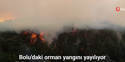 Bolu’daki orman yangını yayılıyor: 7 helikopterle havadan destek