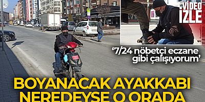 Boyanacak ayakkabı neredeyse o orada