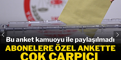 Bu anket kamuoyu ile paylaşılmadı... Abonelere özel ankette çok çarpıcı sonuçlar var